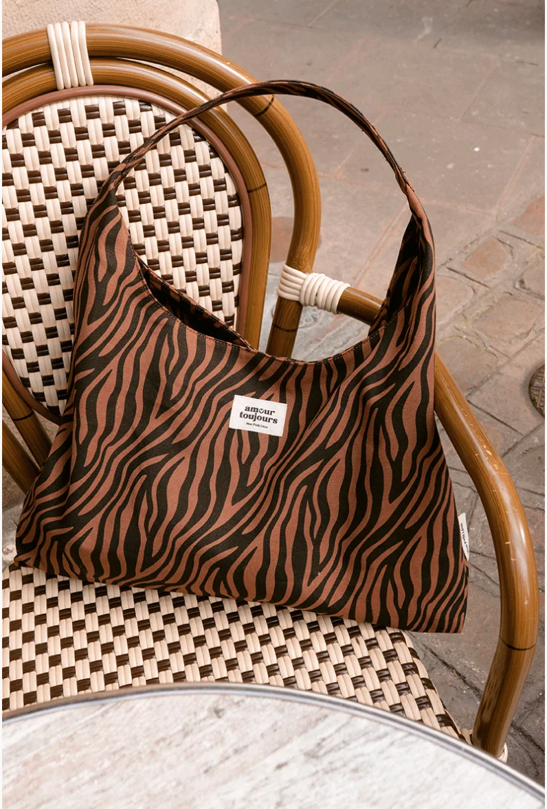 sac mon petit leon alma zèbre marron