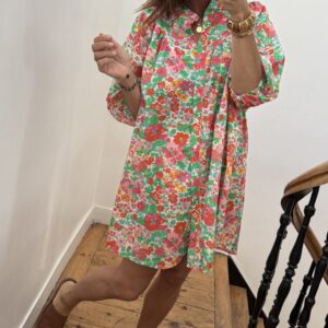 robe longue liberty bleu orange