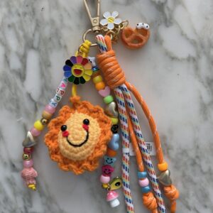 gris gris bijou de sac soleil crochet orange