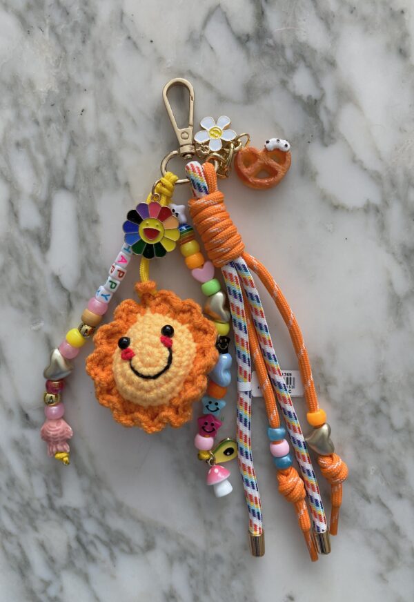 gris gris bijou de sac soleil crochet orange