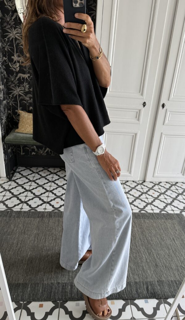 collier larges maillons pierres blanches