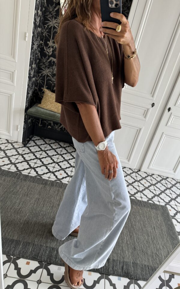 collier larges maillons pierres blanches