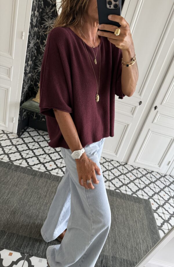 collier larges maillons pierres blanches