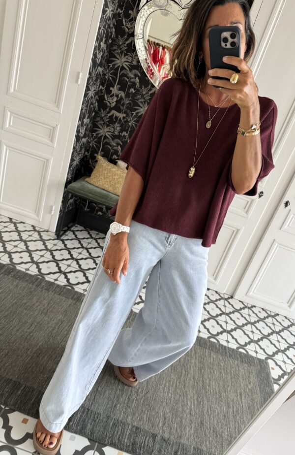 collier larges maillons pierres blanches