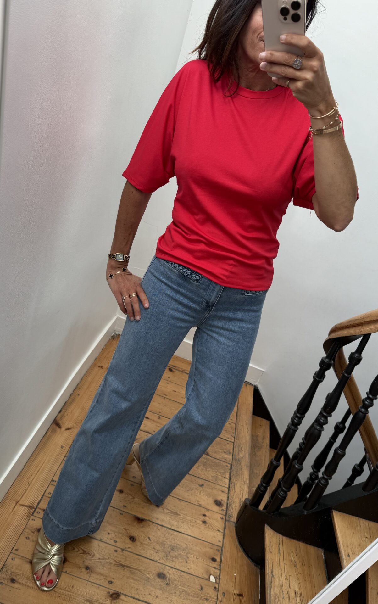 pull doux manches courtes marine