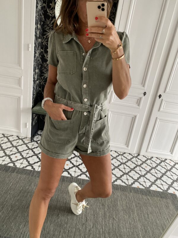 combishort toile corail