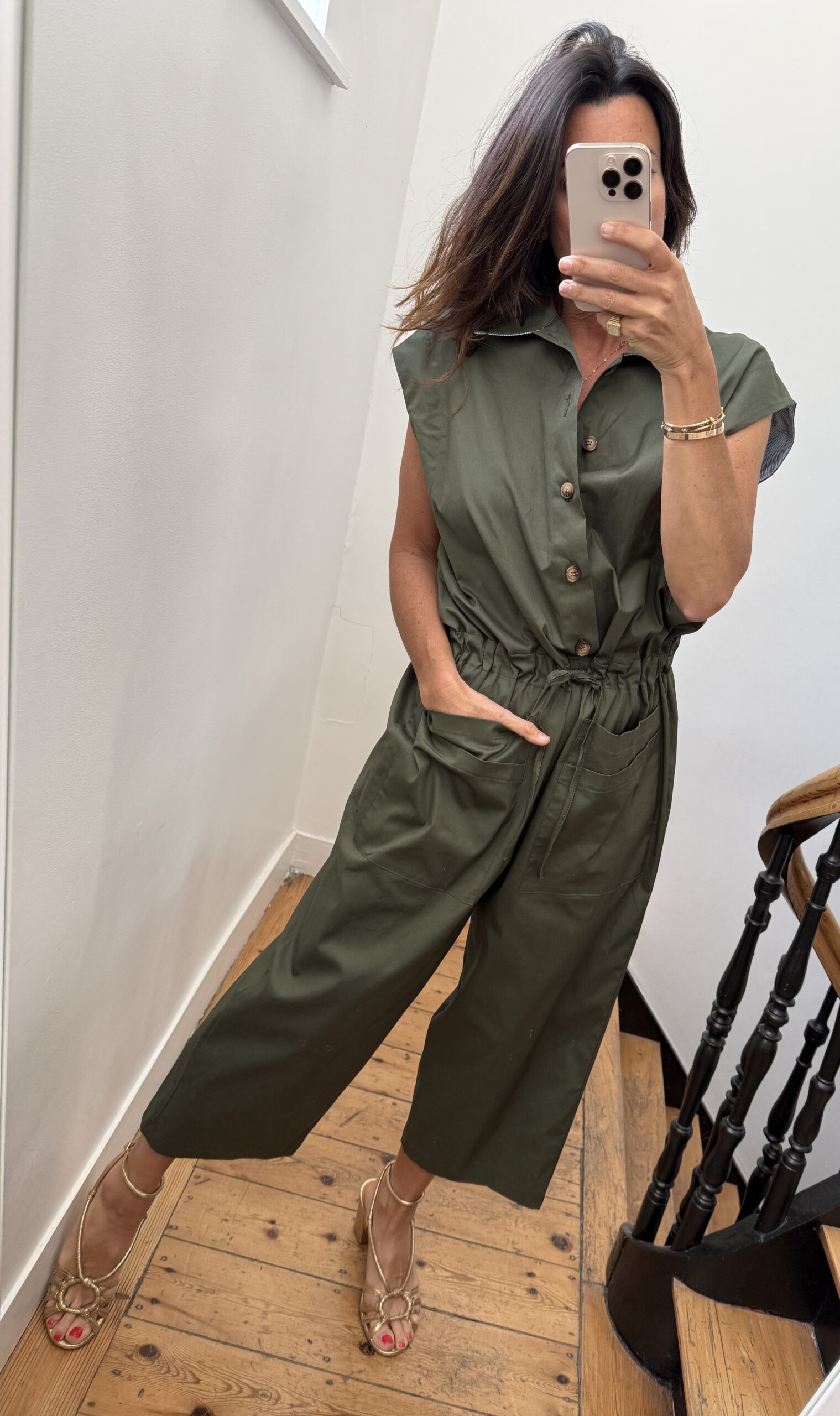 combinaison 7/8 ème coton marine