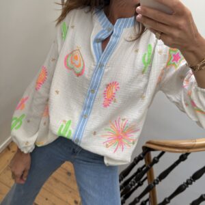 pull oversize liseret doré kaki