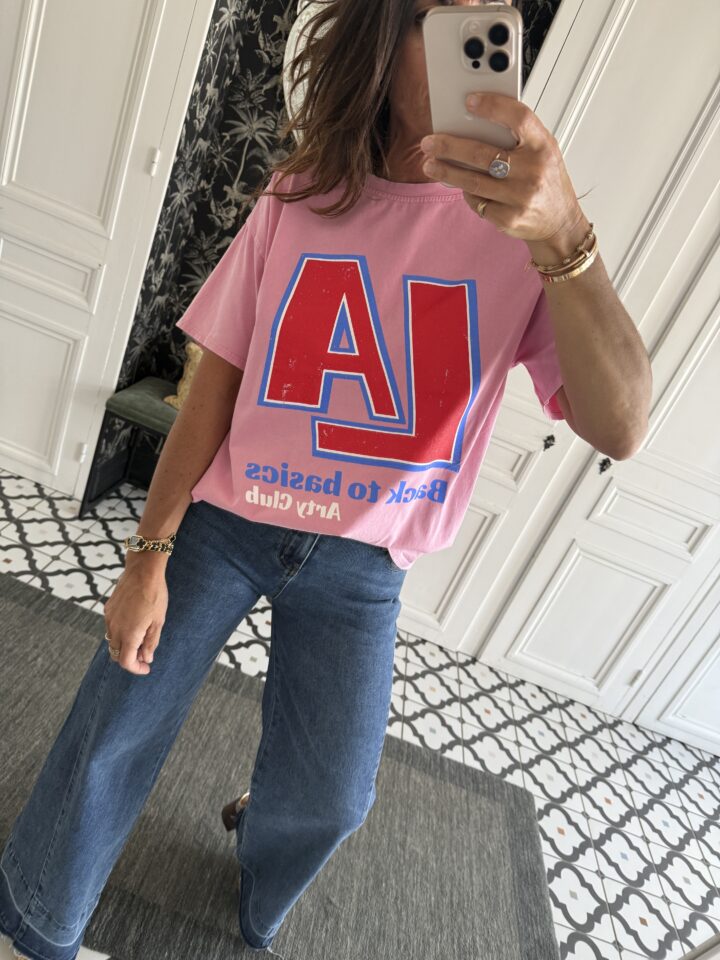 sweat shirt le marais violine et rose