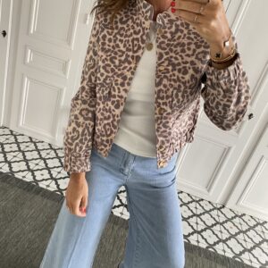blouse noeuds léopard