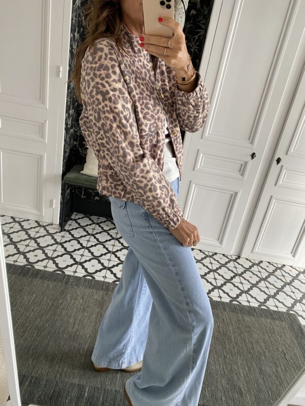 blouse noeuds léopard