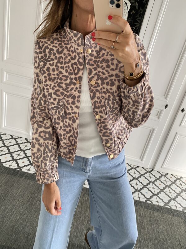 blouse noeuds léopard