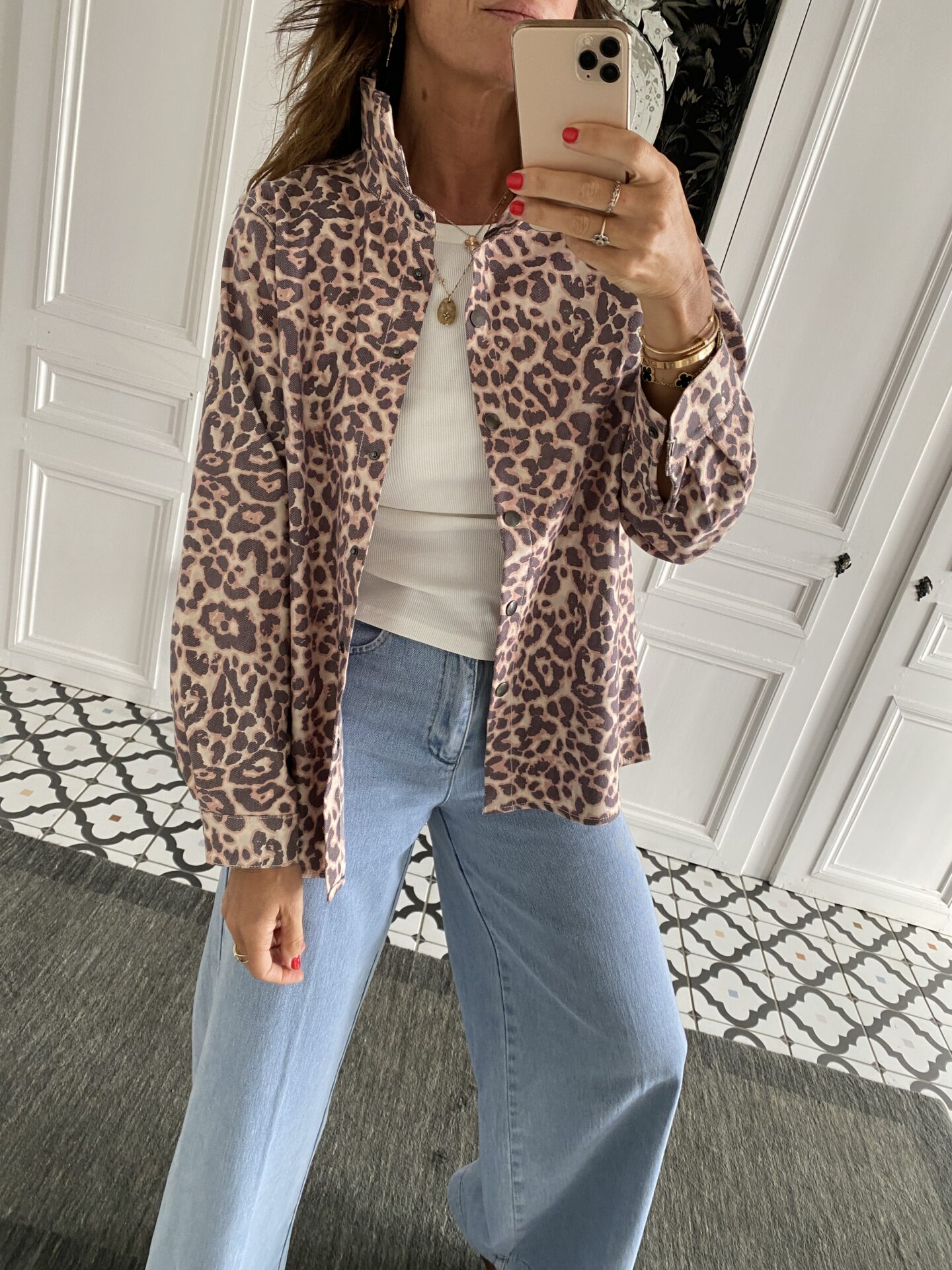 blouse noeuds léopard