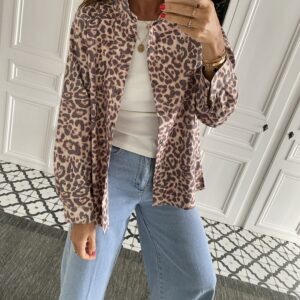 blouse noeuds léopard