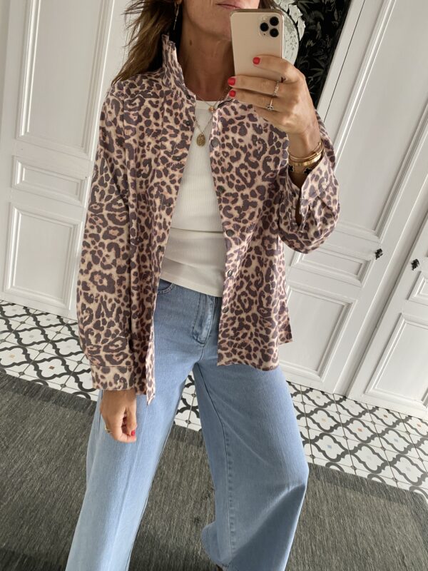 blouse noeuds léopard