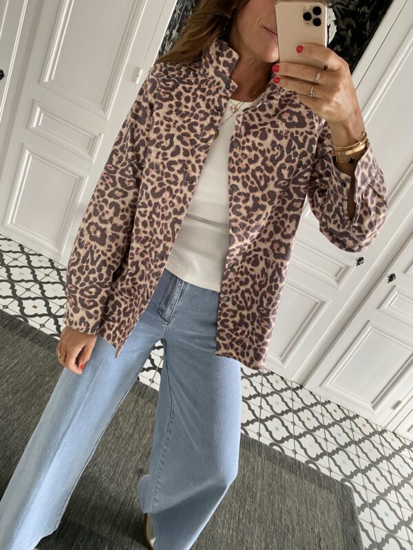 blouse noeuds léopard