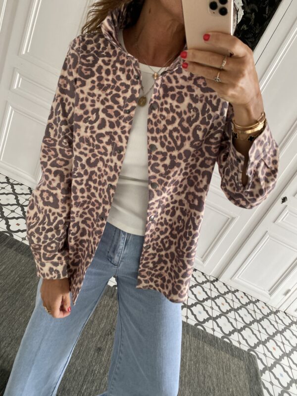blouse noeuds léopard