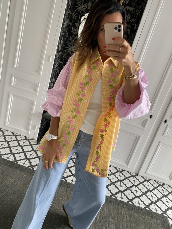 blouse noeuds léopard