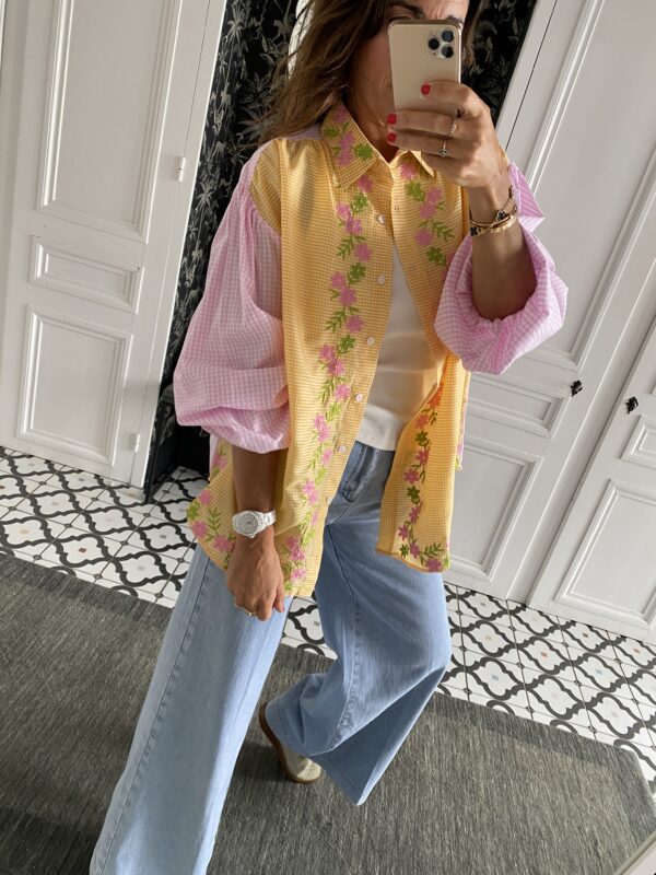 blouse noeuds léopard
