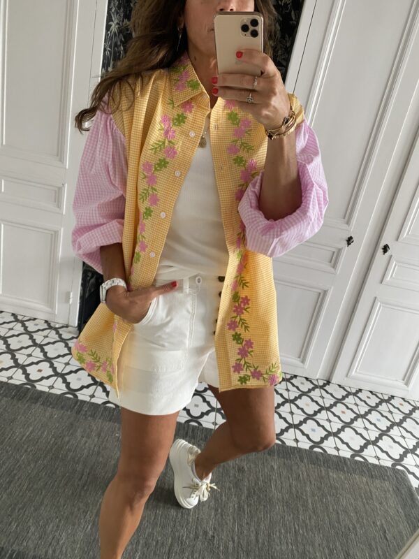 blouse noeuds léopard