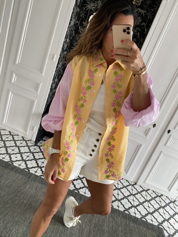 blouse noeuds léopard