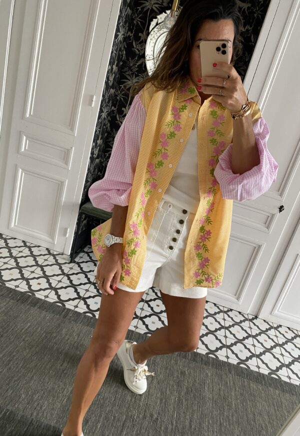 blouse noeuds léopard
