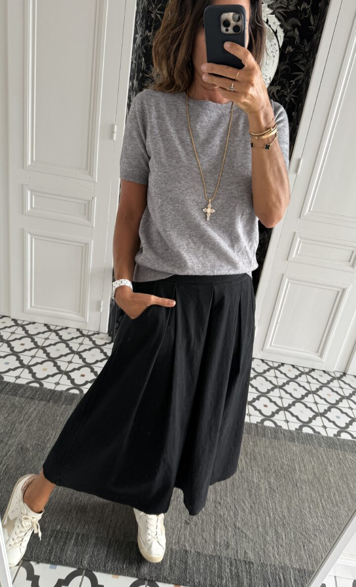 jupe gina poches noir