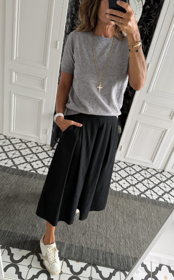 jupe gina poches noir
