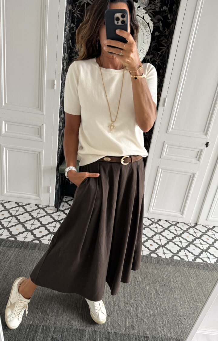 jupe gina poches noir