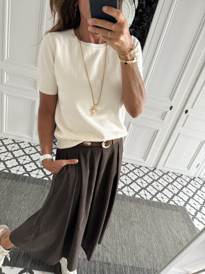 jupe gina poches noir