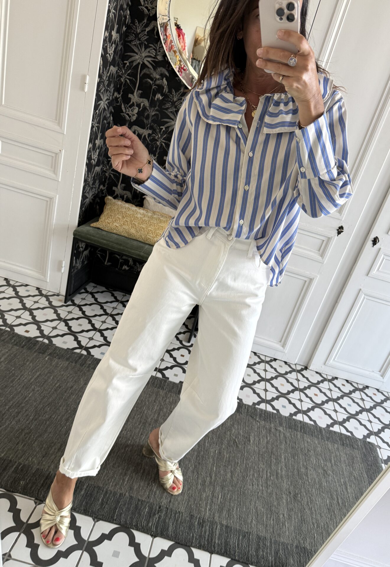 jeans oraije brandy ballon barrel blanc