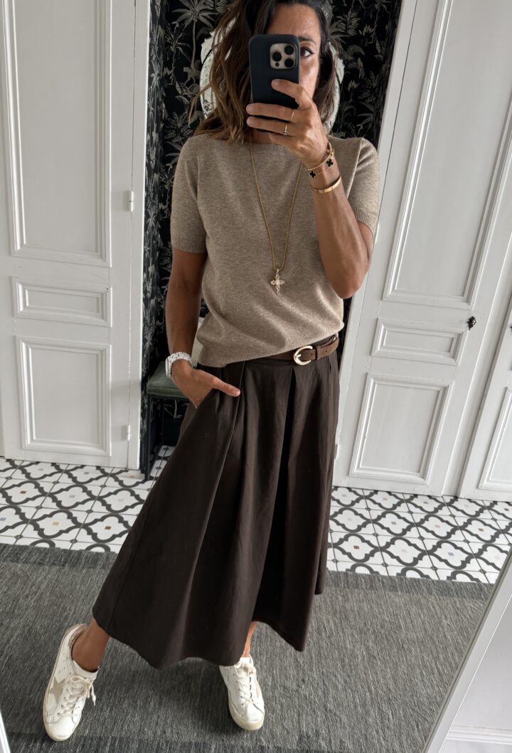 jupe gina poches noir