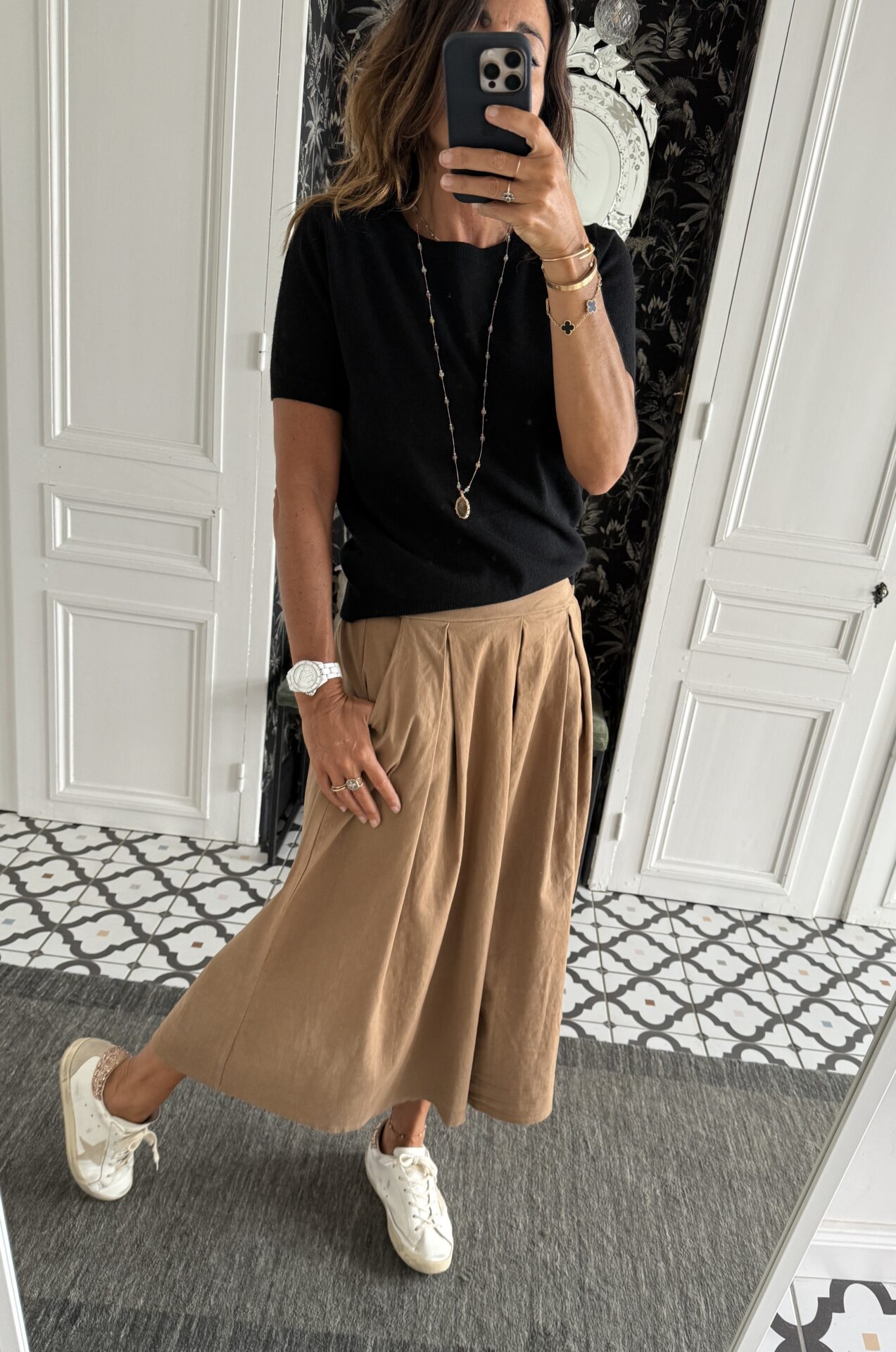 jupe gina poches noir