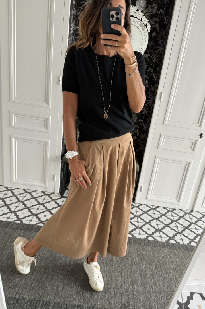 jupe gina poches noir