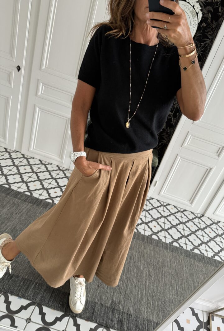 jupe gina poches noir