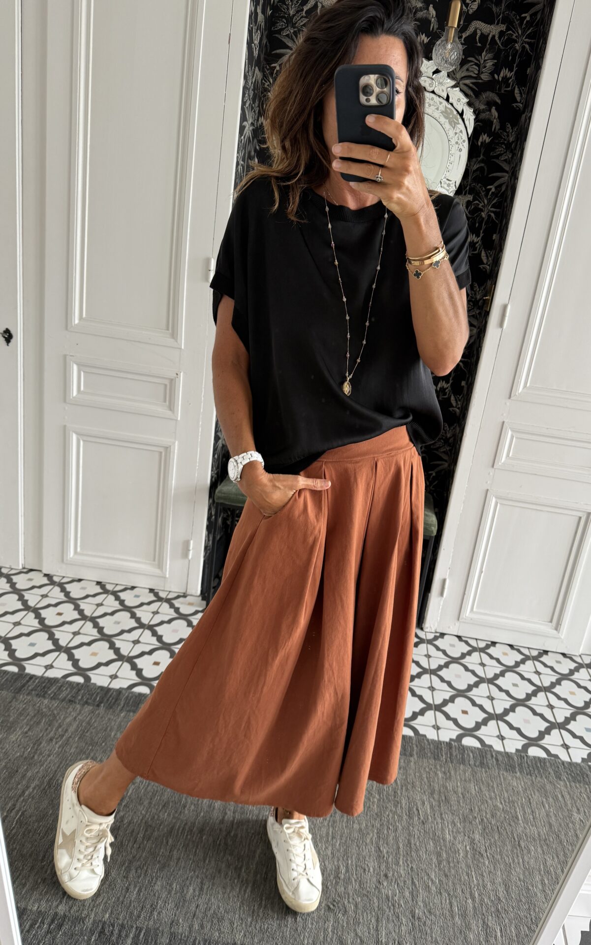jupe gina poches noir