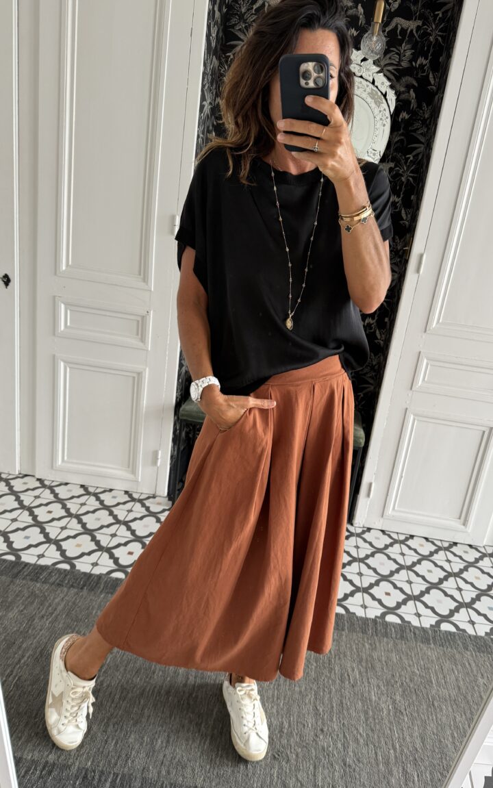 jupe gina poches noir