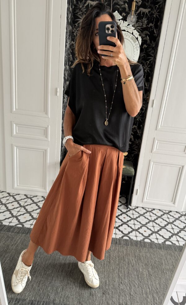 jupe gina poches noir