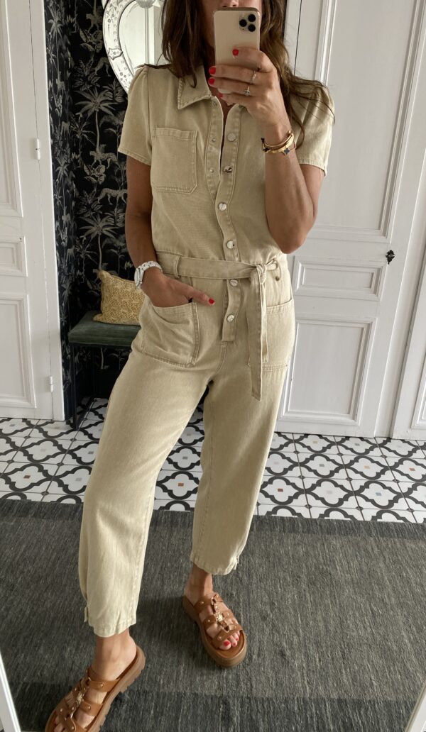 pantalon fluide vert elastiqué