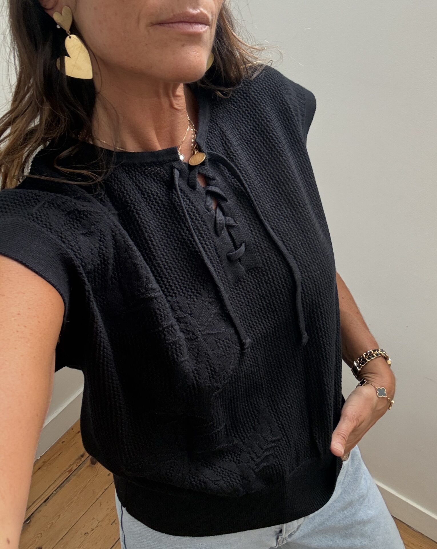 blouse noire fluide