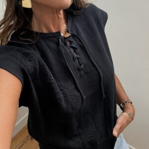 blouse noire fluide