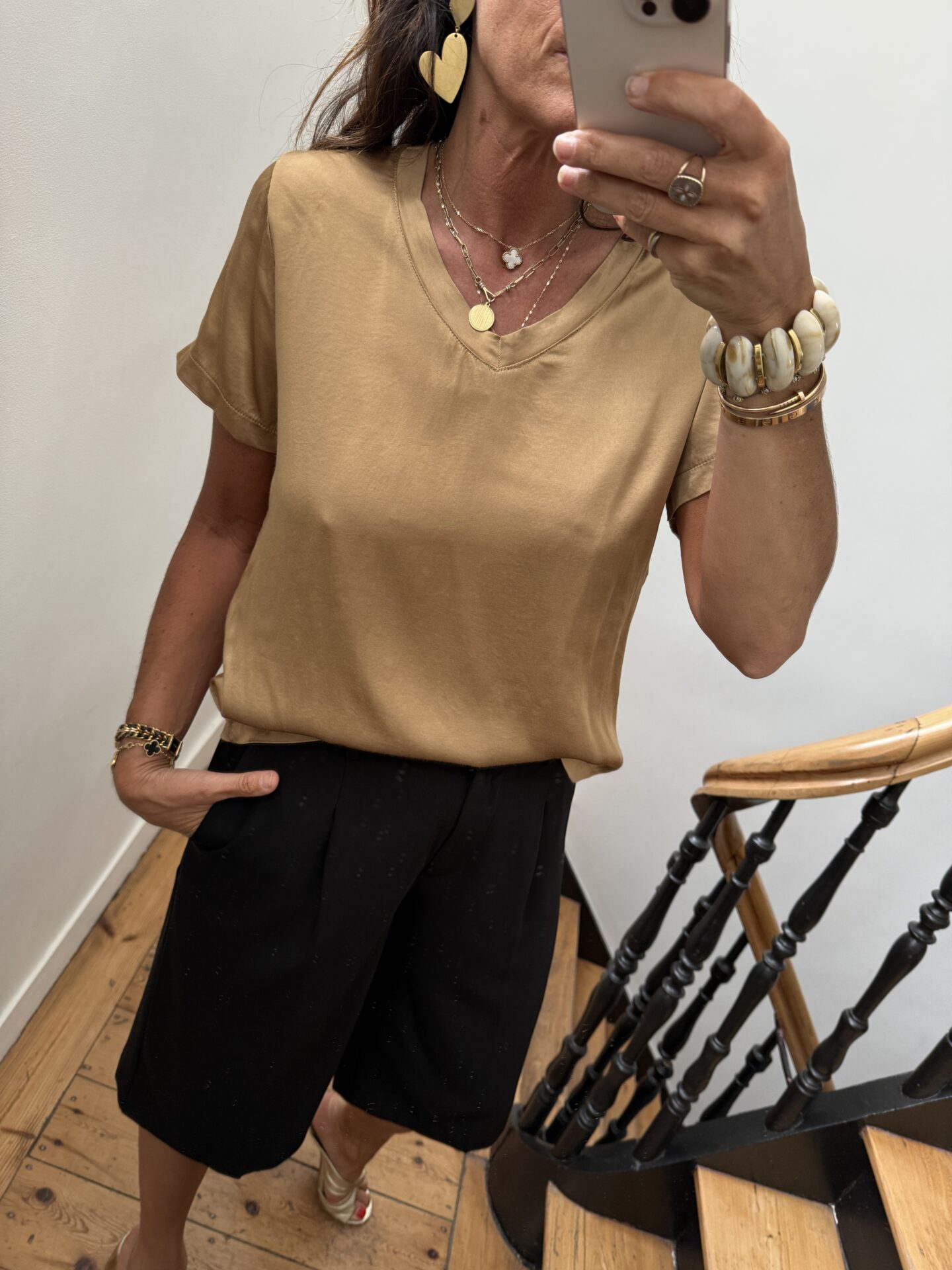 blouse noire fluide