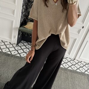 blouse noire fluide