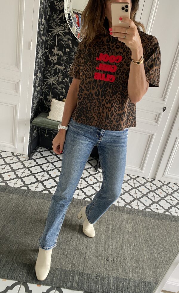 jeans gris droit