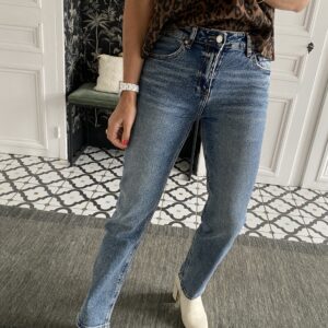 jeans gris droit