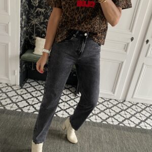 jeans gris droit
