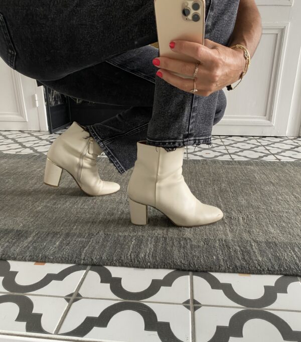 jeans gris droit