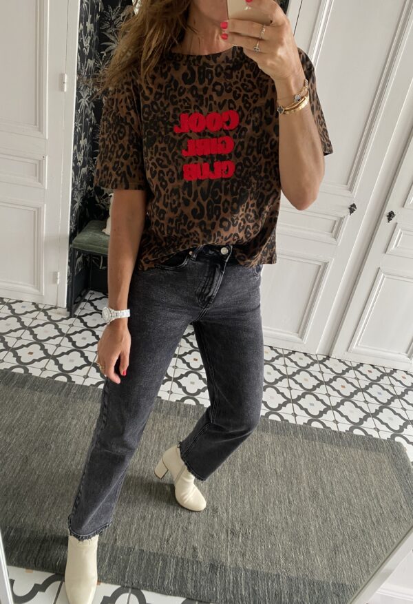 jeans gris droit