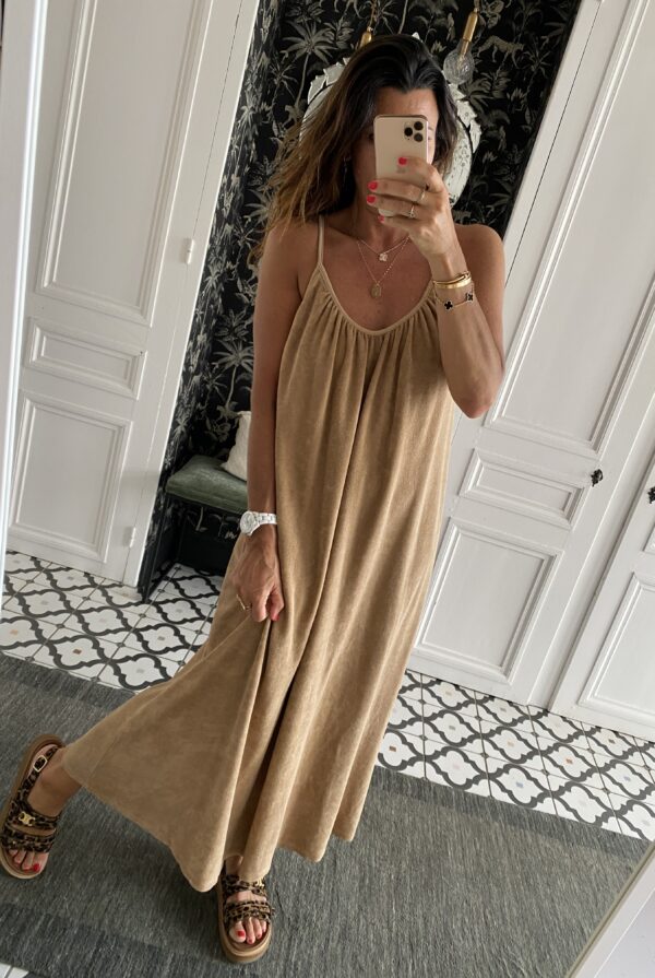 robe éponge écru
