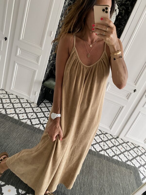 robe éponge écru